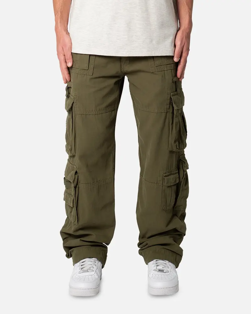 Mnml Military Cargo Pants Olive 1