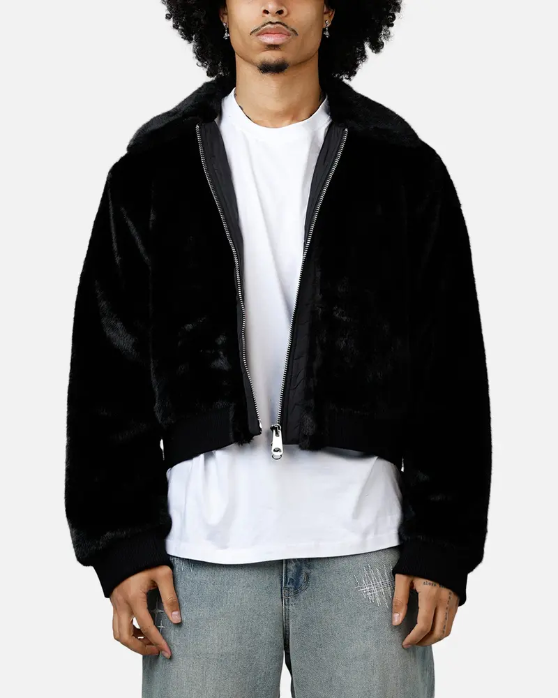 Mnml Night Wolf Faux Jacket Black 1