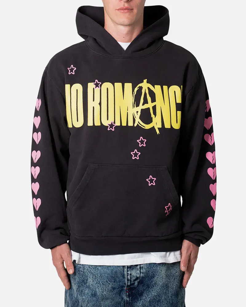Mnml No Romance Hoodie Off Black 1