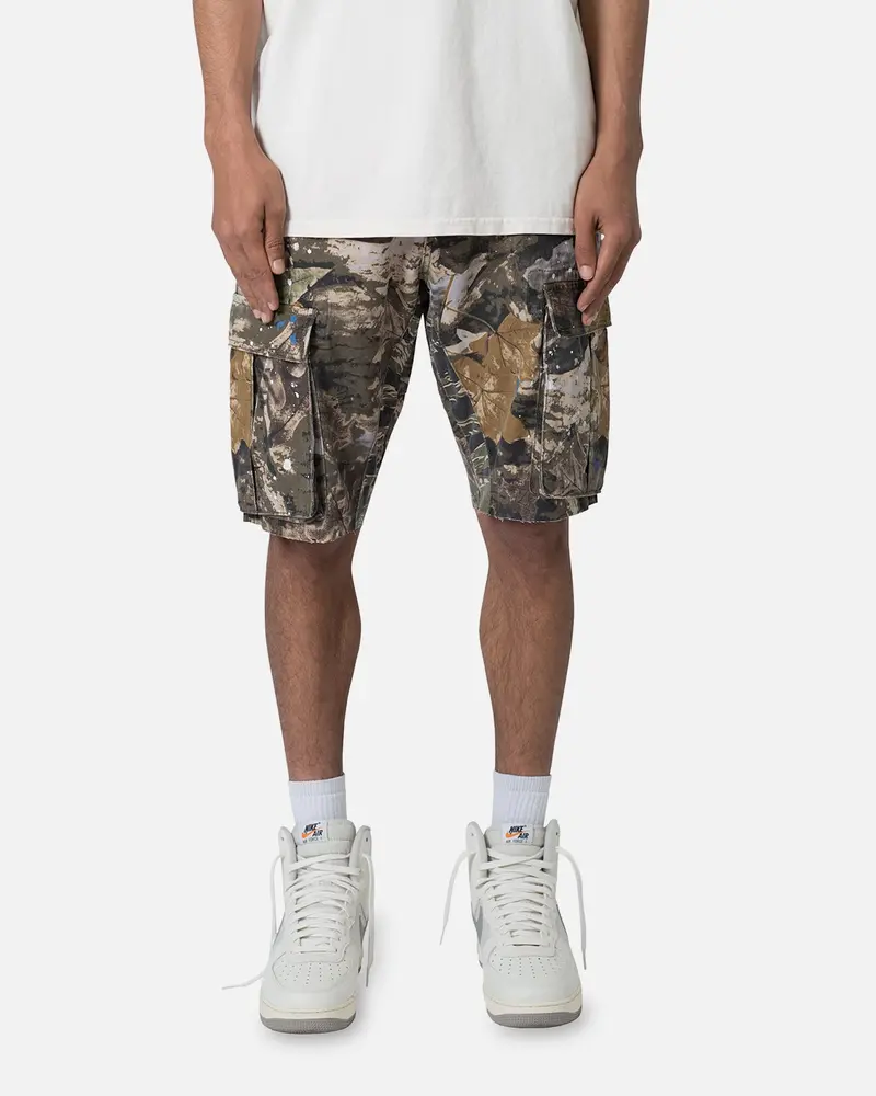 Mnml Panelled Cargo Shorts Hunter Camo 1