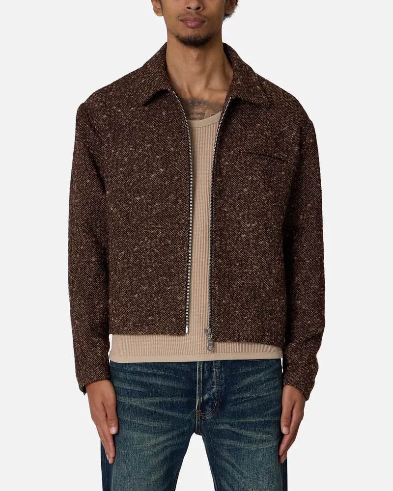Mnml Pea Pocket Wool Jacket Brown 1