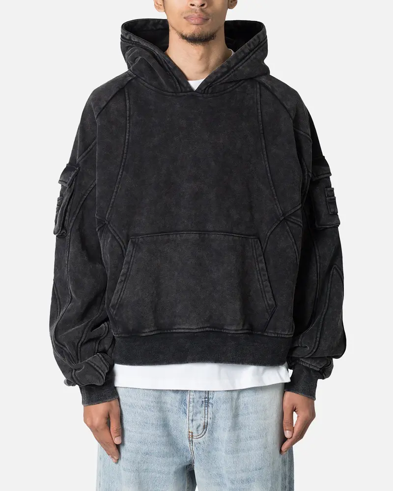 Mnml Pocket Hoodie Charcoal Grey 1