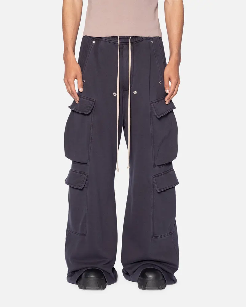 Mnml Rave Double Cargo Sweatpants Washed Black 1