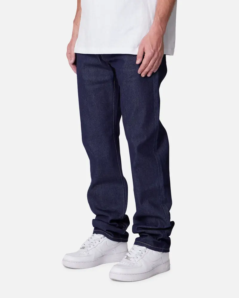 Mnml Raw Straight Denim Jeans Rinsed Indigo 2