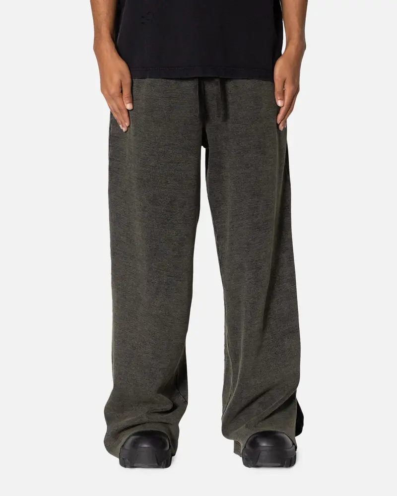 Mnml Ribbed Slinky Sweatpants Olive 1