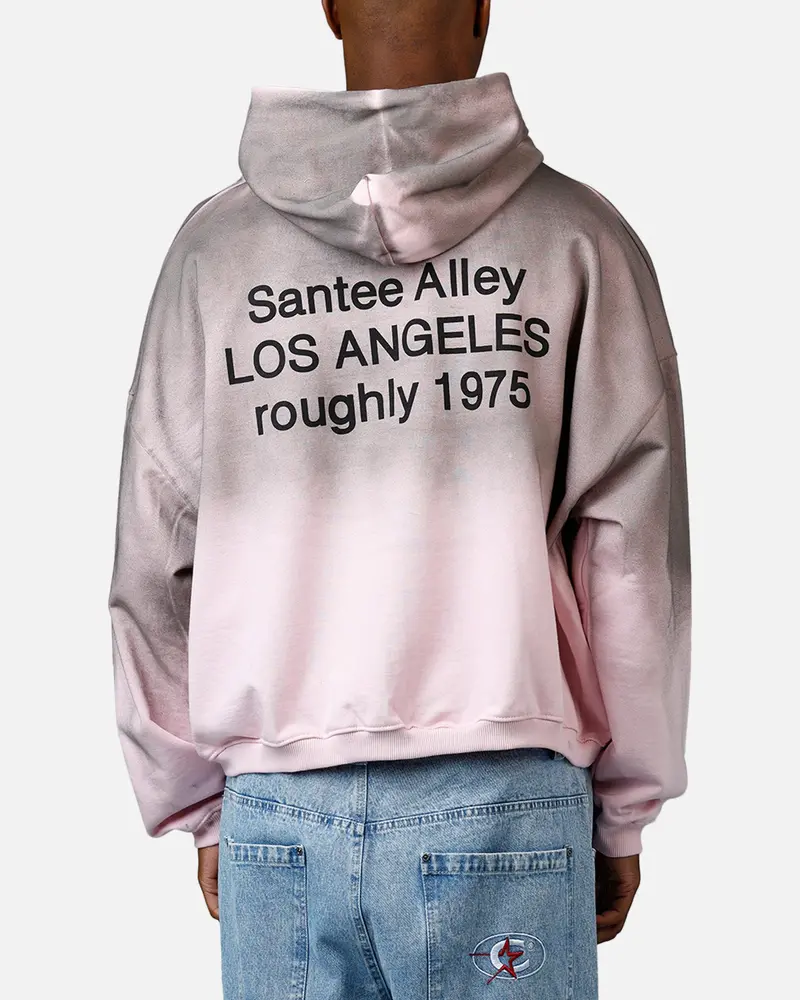 Mnml Santee Alley Zip Up Hoodie Pink 1