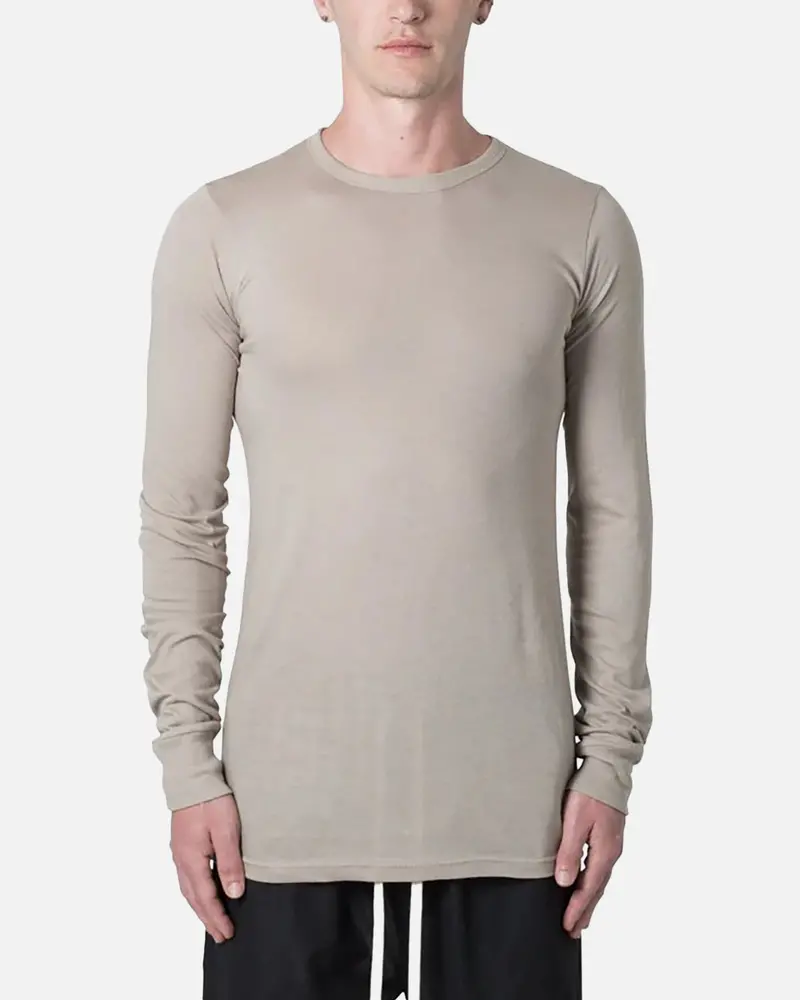 Mnml Sheer Knit Jersey Long Sleeve T-Shirt Bone 1
