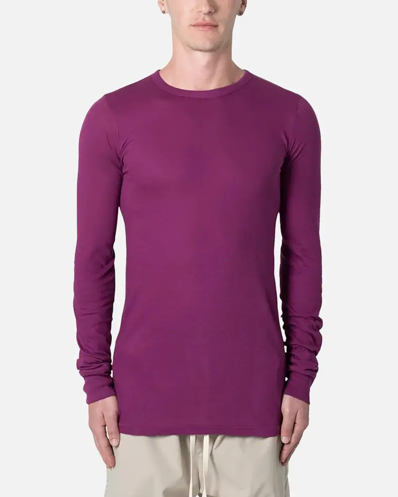 Mnml Sheer Knit Jersey Long Sleeve T-Shirt Magenta 1