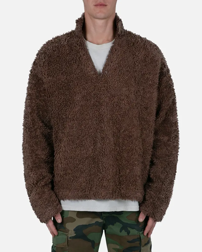 Mnml Sherpa Pullover Brown 1