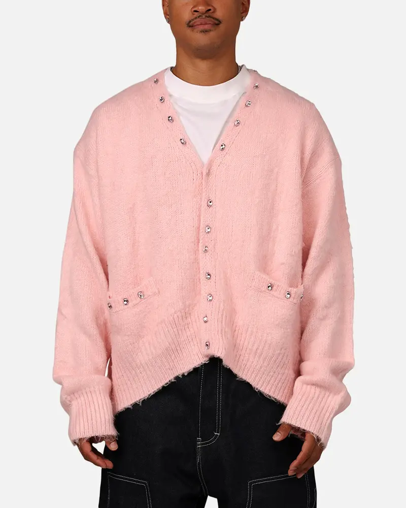 Mnml Sky Jewelled Cardigan Sweater Pink 1