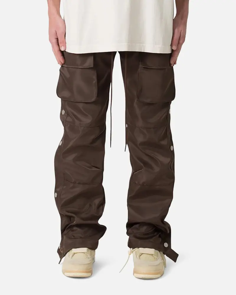 Mnml Snap Front Cargo Pants Brown 1