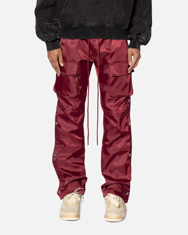 Mnml Snap Front Cargo Pants Red 1