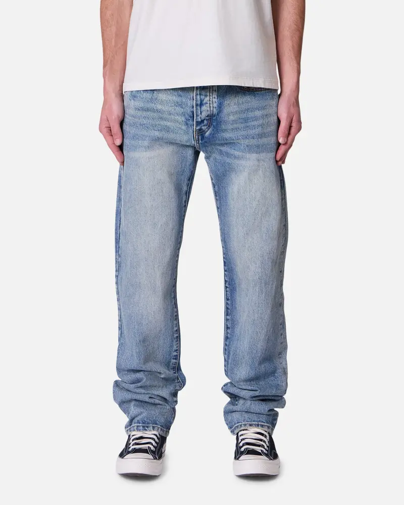 Mnml Straight Denim Jeans Medium Blue 1