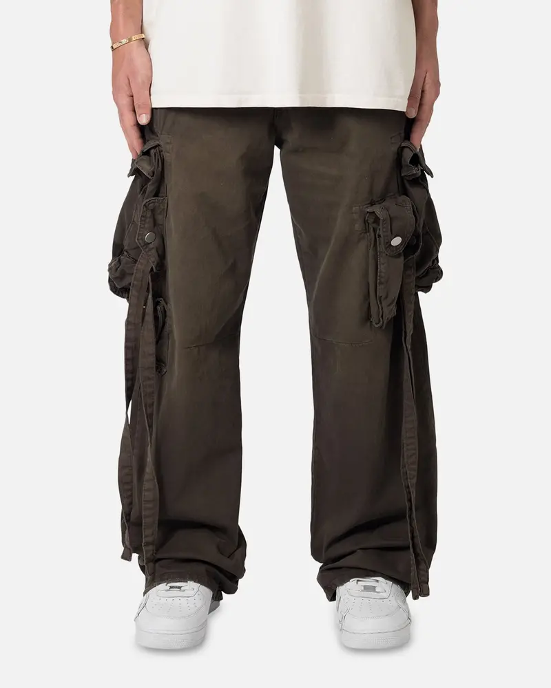 Mnml Strapped Multi Cargo Pants Brown 1