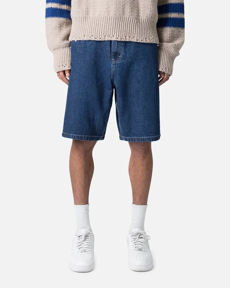 Mnml Studded Denim Shorts Blue 1
