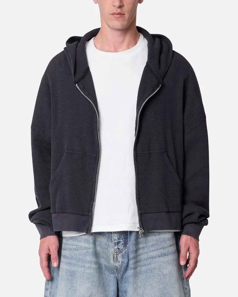 Mnml Thermal Hoodie Washed Black 1
