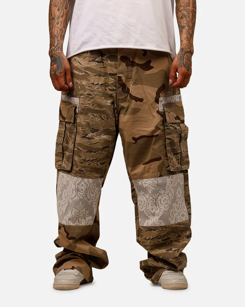 Mnml Ultra Baggy Camo Ripstop Cargo Pants Multi 1