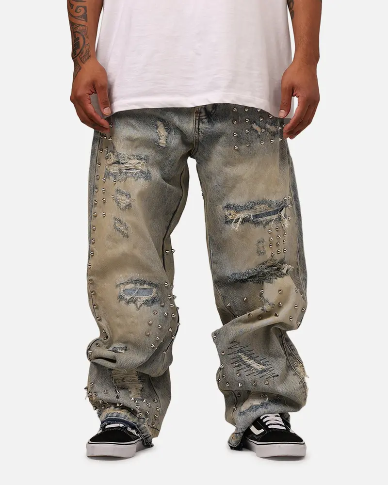 Mnml Ultra Baggy Emo Denim Jeans Blue 1