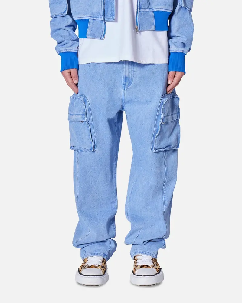 Mnml Ultra Baggy Feeling Blue Denim Pants Blue 1
