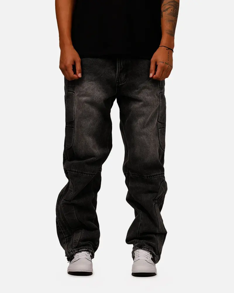 Mnml Ultra Baggy Padded Denim Pants Black 1
