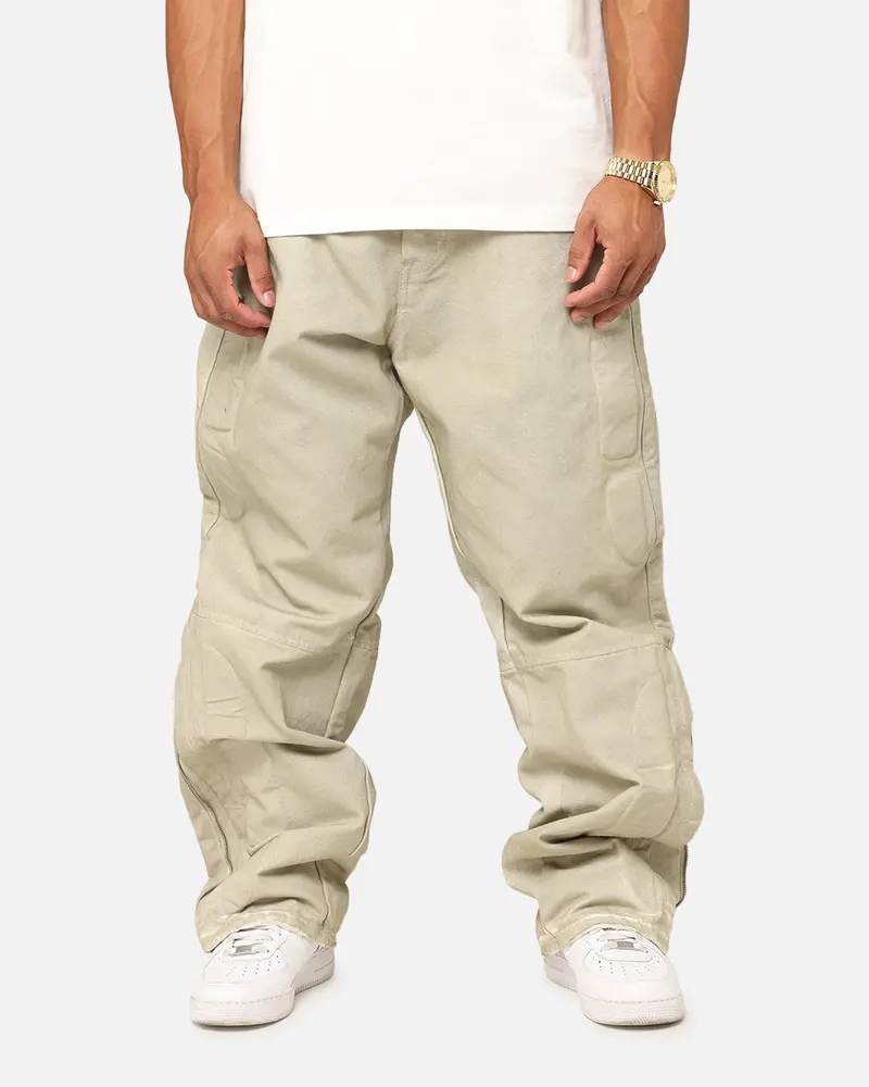 Mnml Ultra Baggy Padded Sa Denim Jeans Off White 1