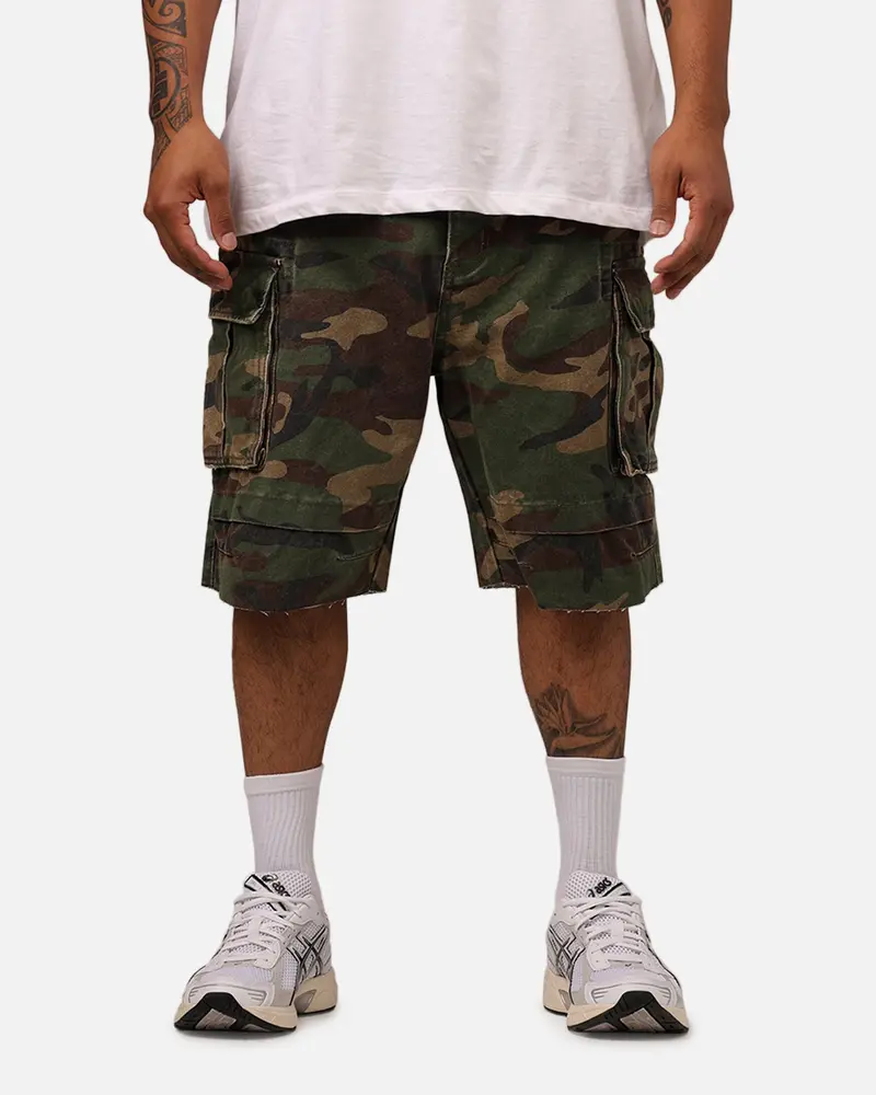 Mnml Ultra Baggy Ruff Pocket Camo Shorts Hunter Camo 1