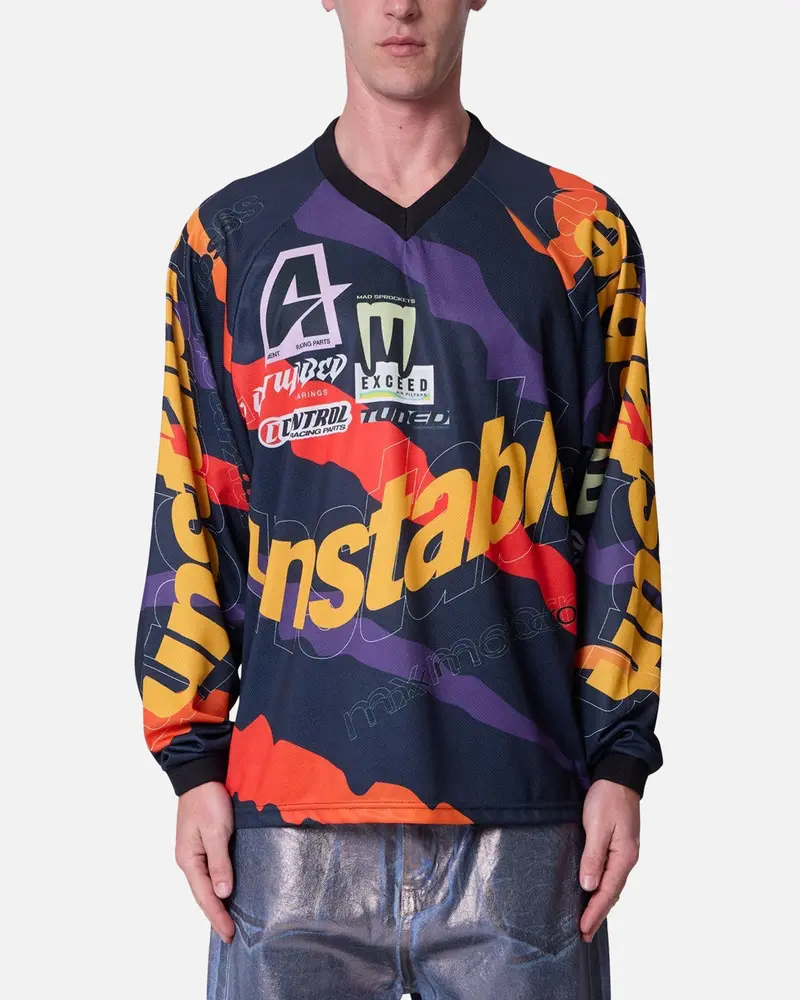 Mnml Unstable Moto Long Sleeve T-Shirt Orange Multi 1