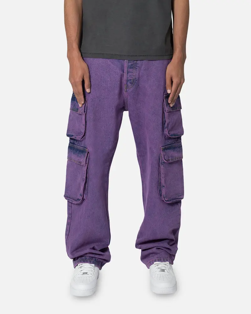 Mnml V580 Baggy Cargo Pants Purple 1