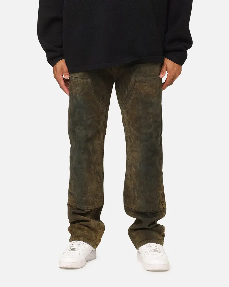 Mnml V712 Sl3 Suede Pants Olive/Black 1