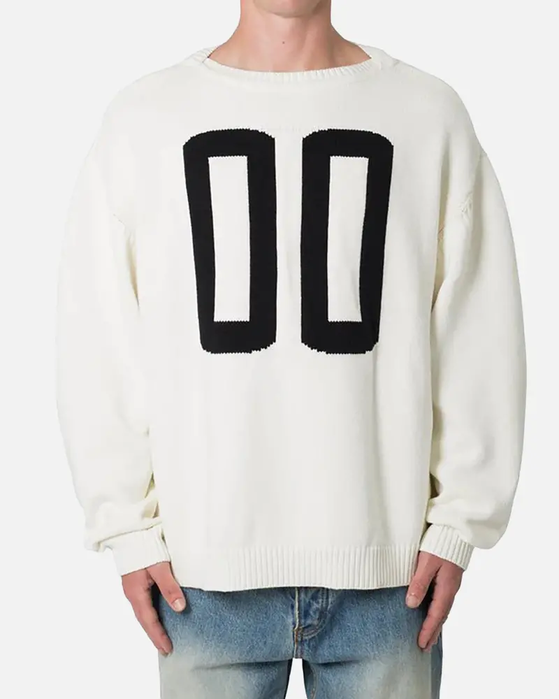 Mnml Varsity Knit Sweater Off White 1