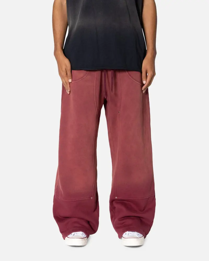 Mnml West Double Knee Sweatpants Red 1