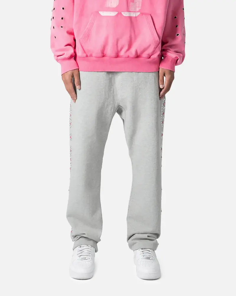 Mnml West Studded Baggy Sweatpants Grey 1