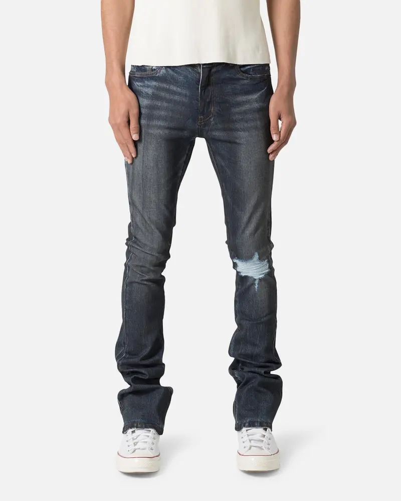 Mnml X385 Skinny Stacked Denim Jean Blue 1