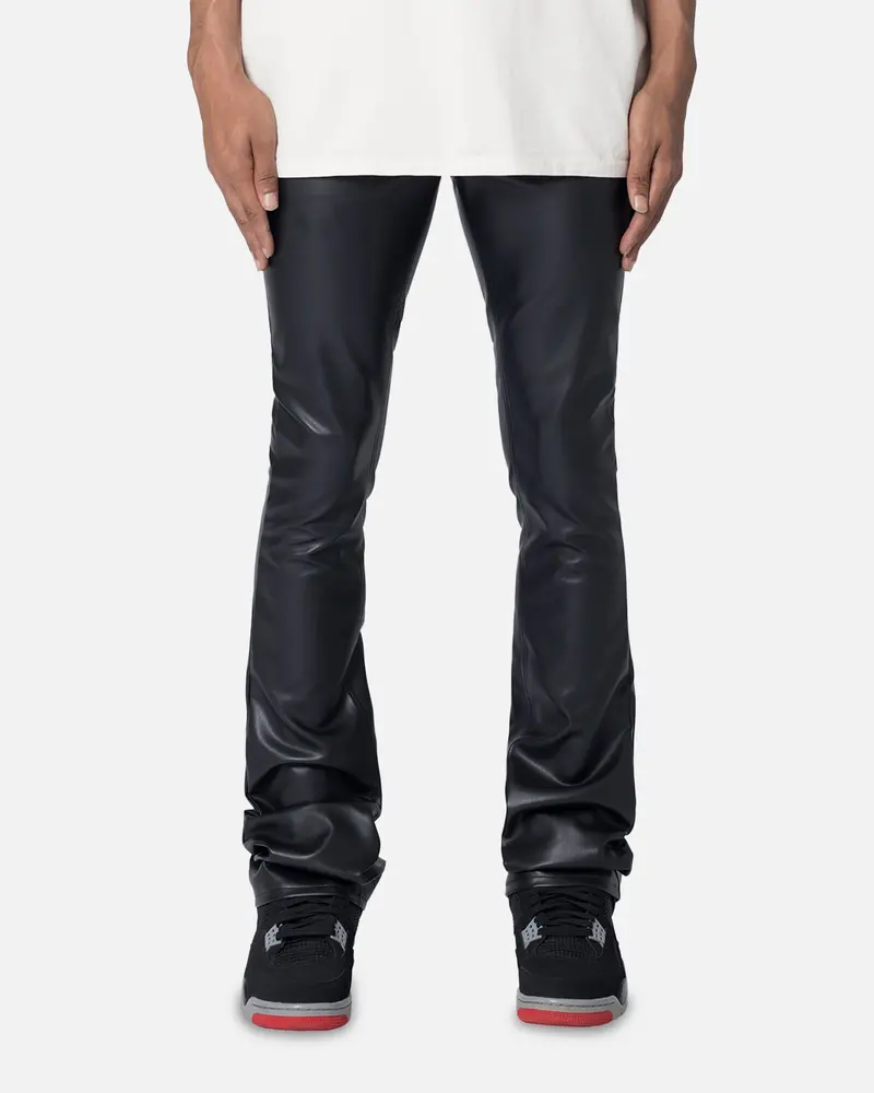 Mnml X533 Leather Skinny Flare Pants Black 1