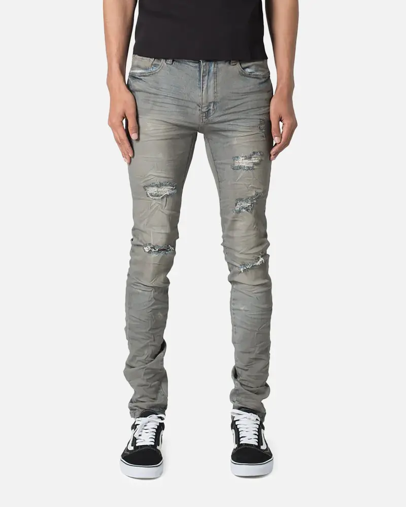 Mnml X607 Paint Skinny Denim Jeans Blue 1