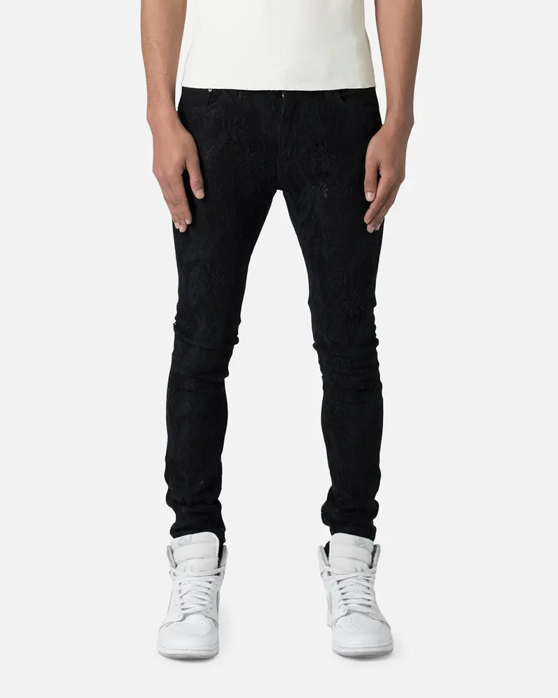 Mnml X608 Laced Skinny Denim Jeans Black 1