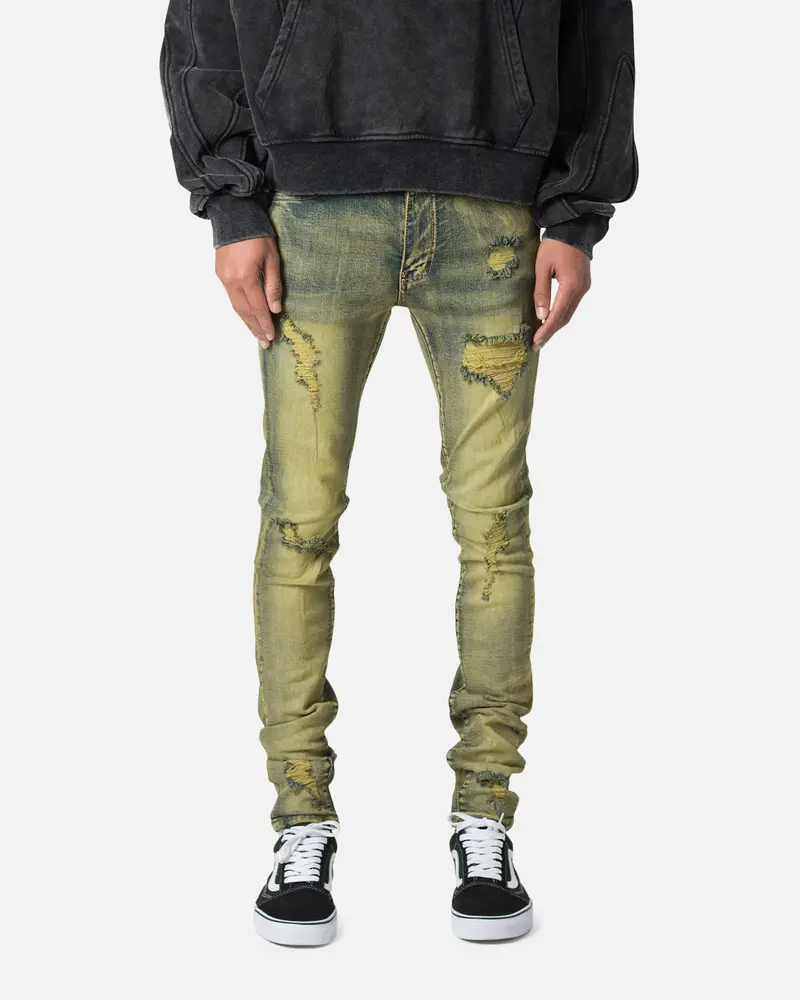 Mnml X609 Algae Skinny Denim Jeans Green 1