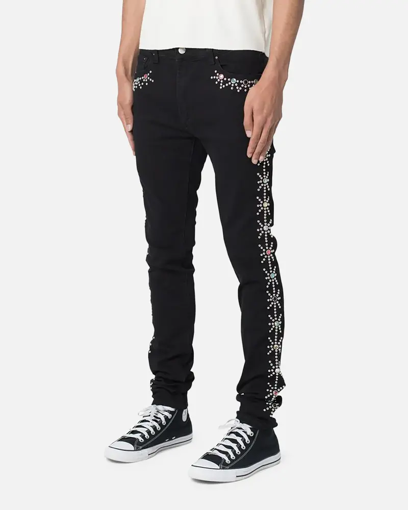 Mnml X620 Studded Skinny Denim Jean Black 2