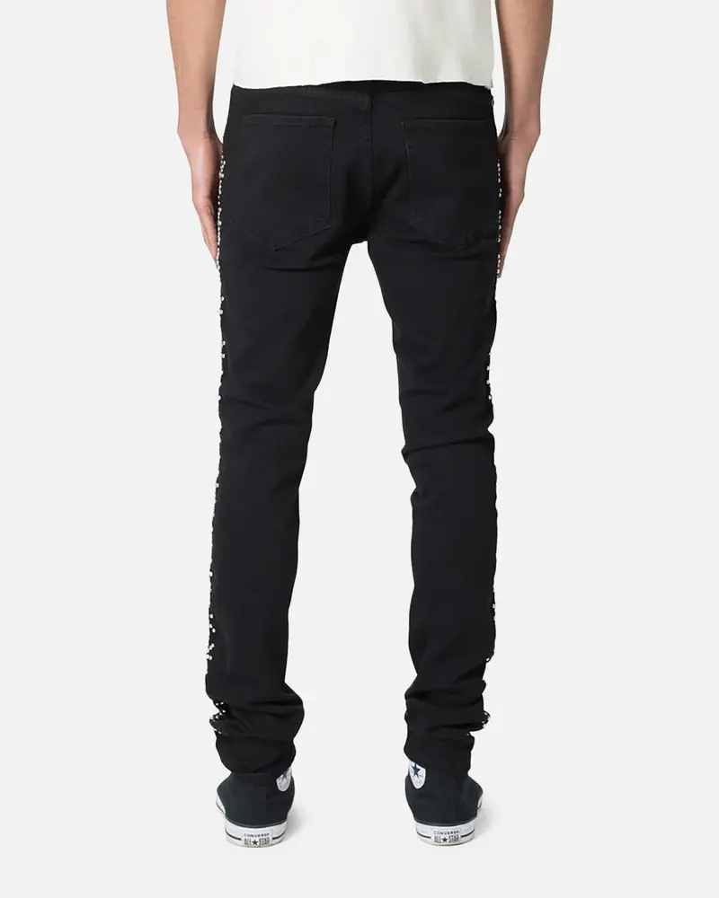Mnml X620 Studded Skinny Denim Jean Black 4