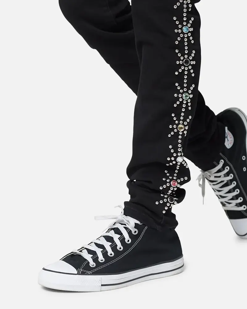 Mnml X620 Studded Skinny Denim Jean Black 6