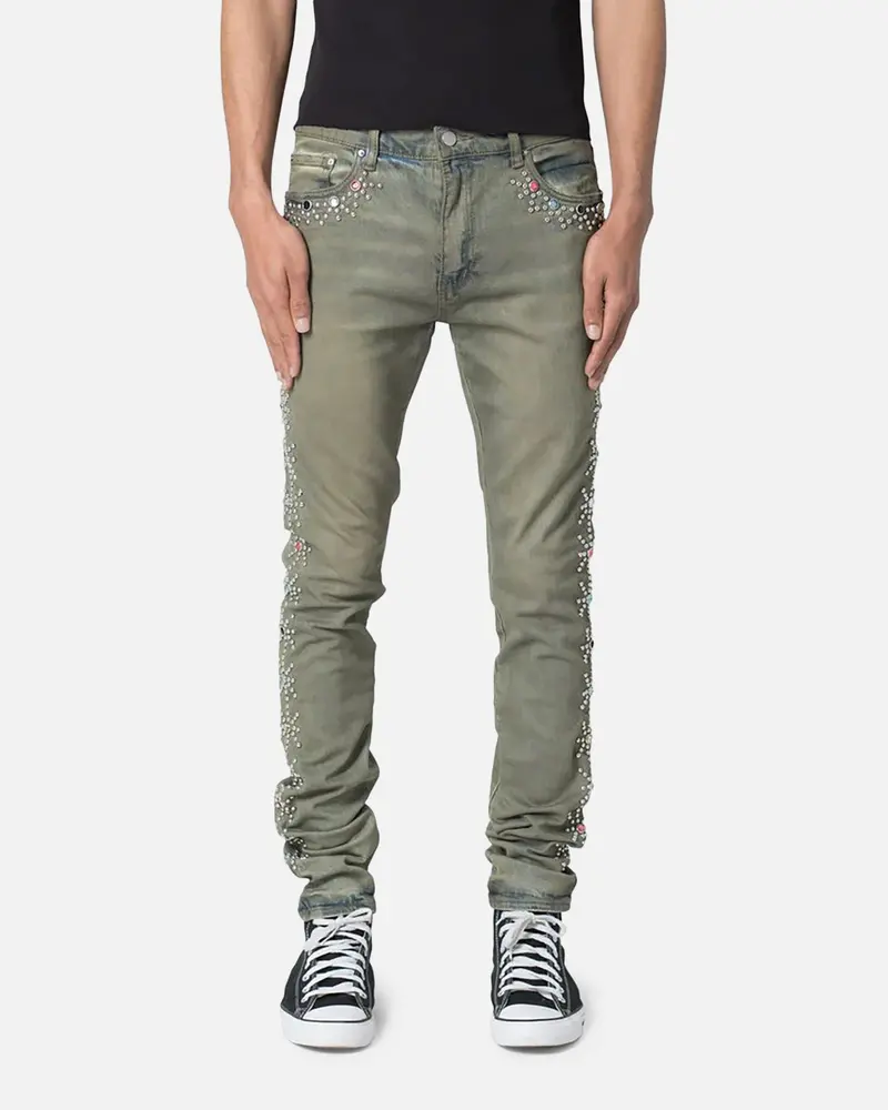Mnml X620 Studded Skinny Denim Jean Blue 1