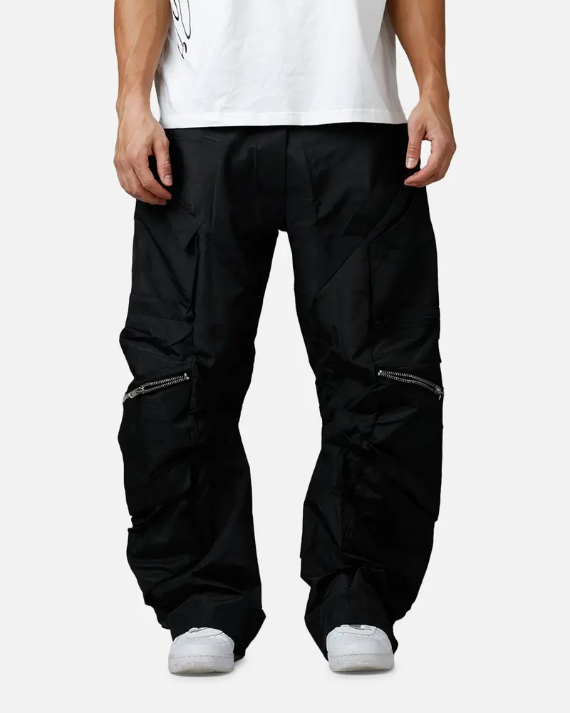 Mnml Zip Cargo Tech Pants Black 1