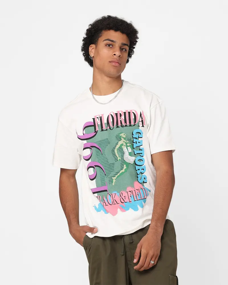 National Collegiate Athletic Association Florida Gators Track & Field T-Shirt Vintage White 1