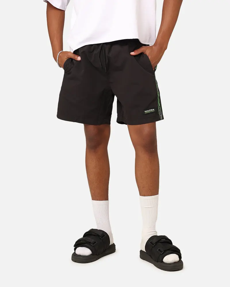 Nautica Button 6" Swim Shorts Black 1