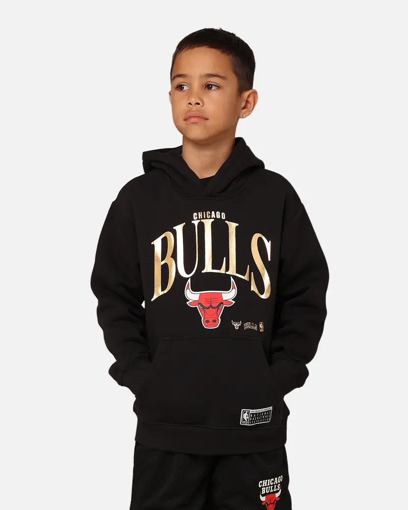 Nba Kids' Chicago Bulls Clifton Fleece Hoodie Black 1