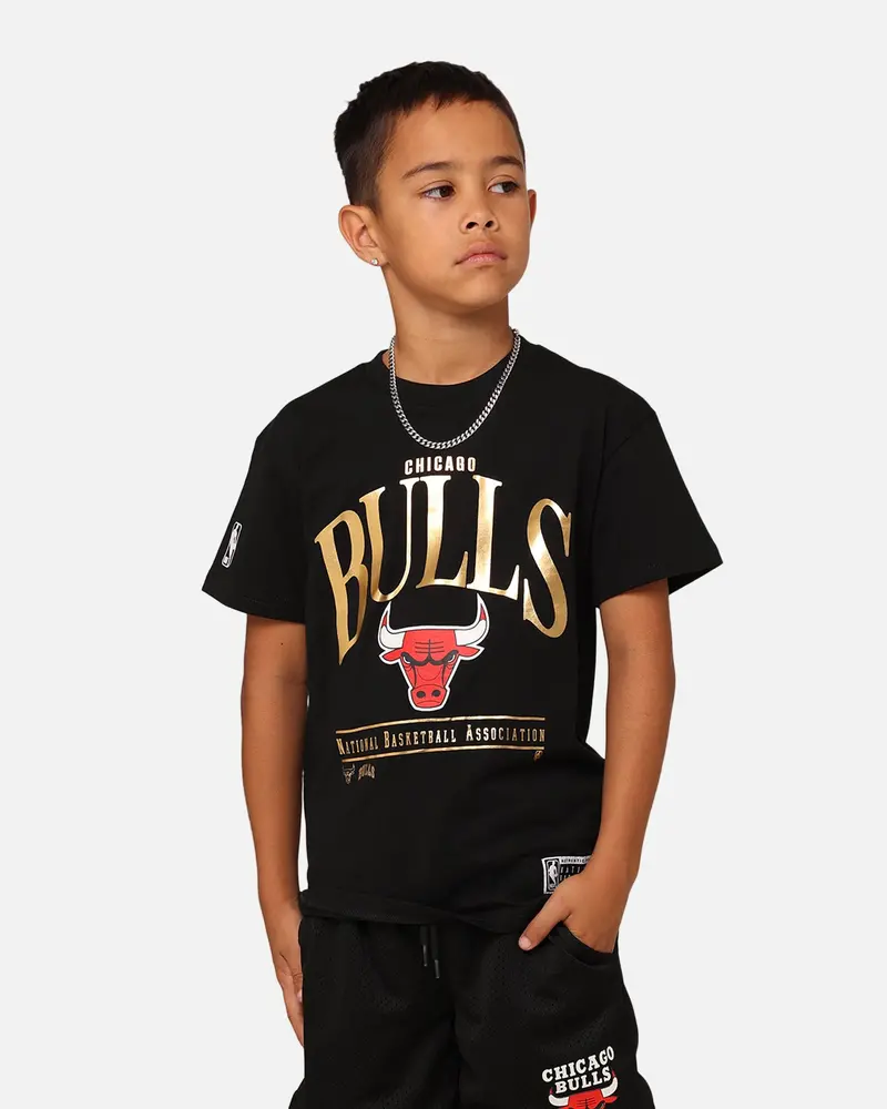 Nba Kids' Chicago Bulls Clifton Vintage T-Shirt Black 1
