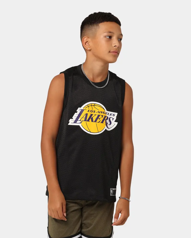 Nba Kids' Los Angeles Lakers Evan Mesh Tank Singlet Black 1