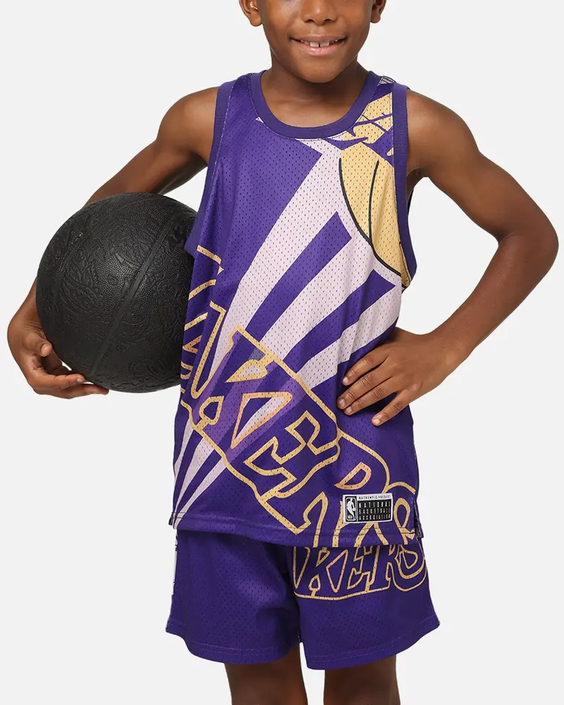 Nba Kids' Los Angeles Lakers Hedley Mesh Tank Purple 1