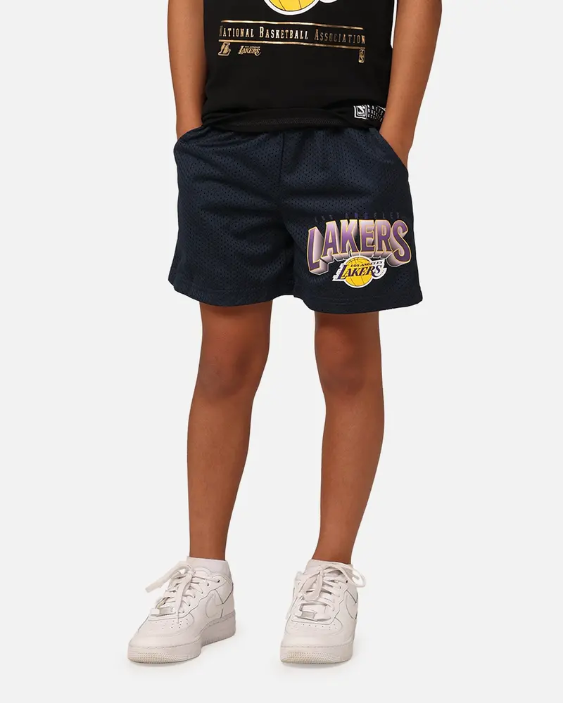 Nba Kids' Los Angeles Lakers Newark Mesh Shorts Navy 1
