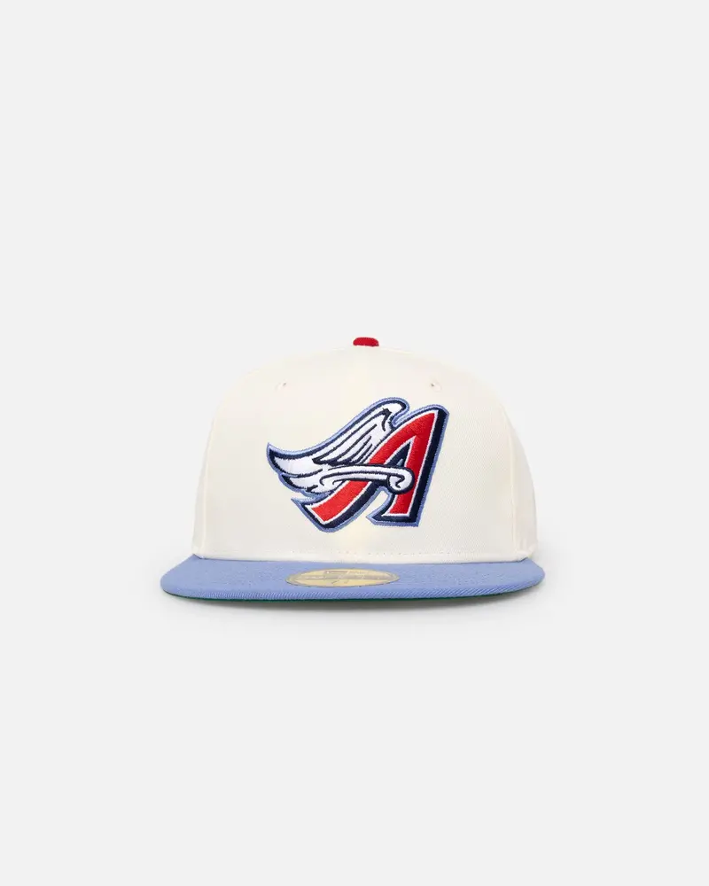 New Era Anaheim Angels Cooperstown 59Fifty Fitted Chrome White 1